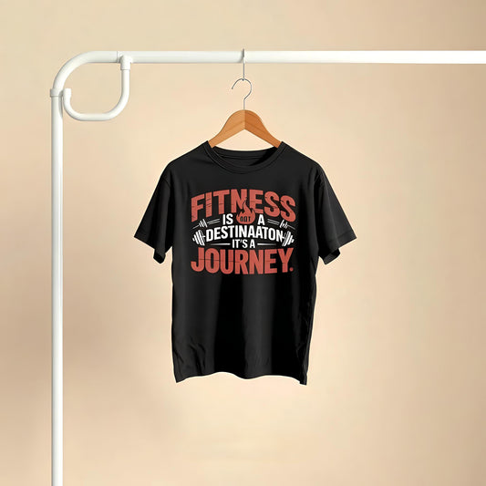 Fitness is a Journey – Premium Unisex Cotton T-Shirt